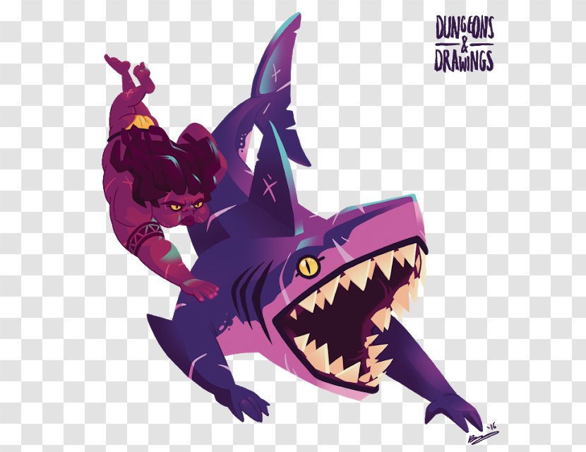 Dungeons & Dragons Wereshark Drawing Cartoon - Concept Art - Monster Transparent PNG