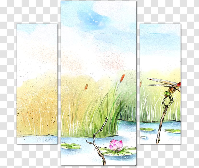 Cartoon Nature Background - Painting - Modern Art Wind Transparent PNG
