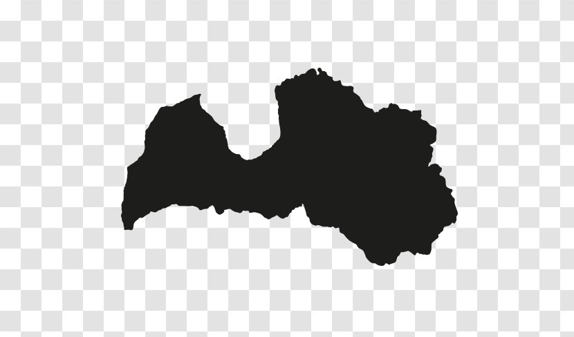 Latvia Vector Map Royalty-free - Black And White Transparent PNG