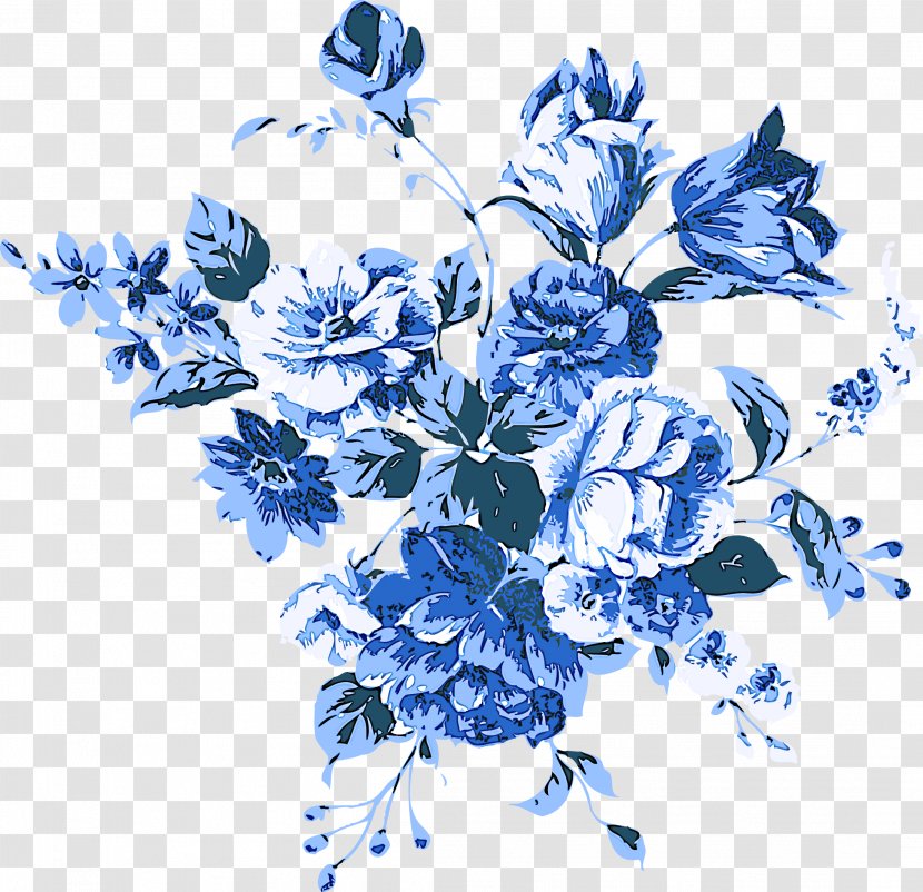Blue Flower Plant Petal And White Porcelain - Cut Flowers Delphinium Transparent PNG