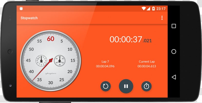 Android Stopwatch Chronometer Watch Transparent PNG