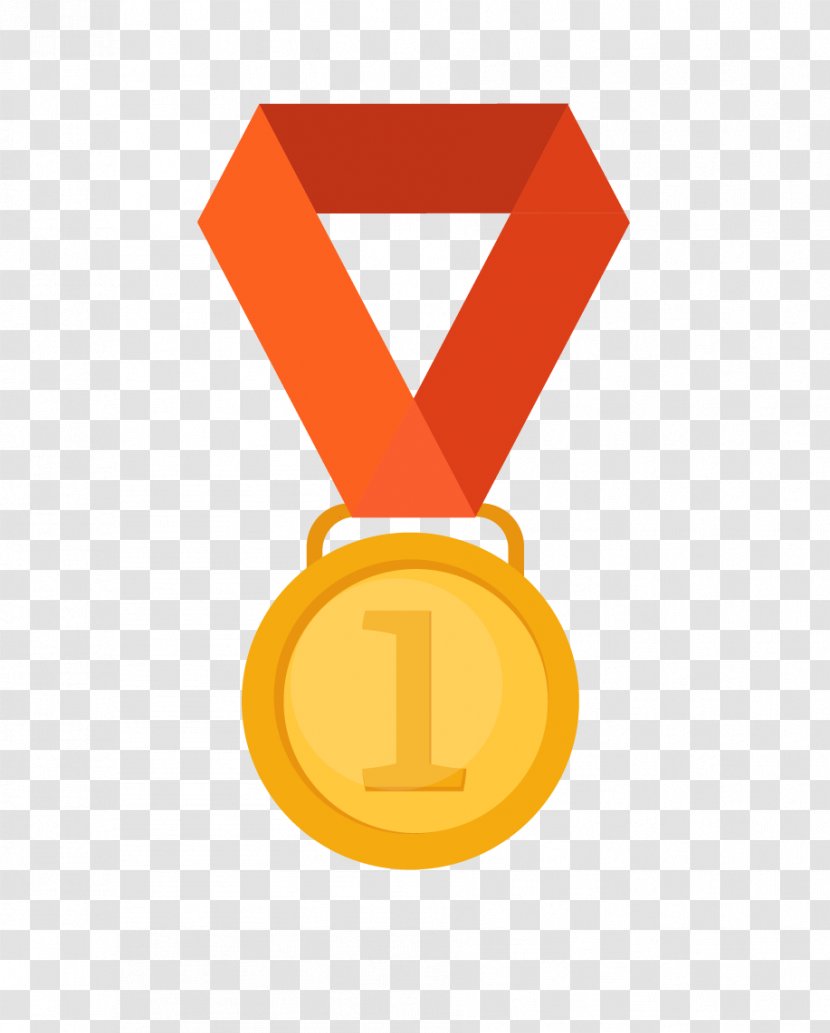 Award Gold Medal Prize - Orange Transparent PNG