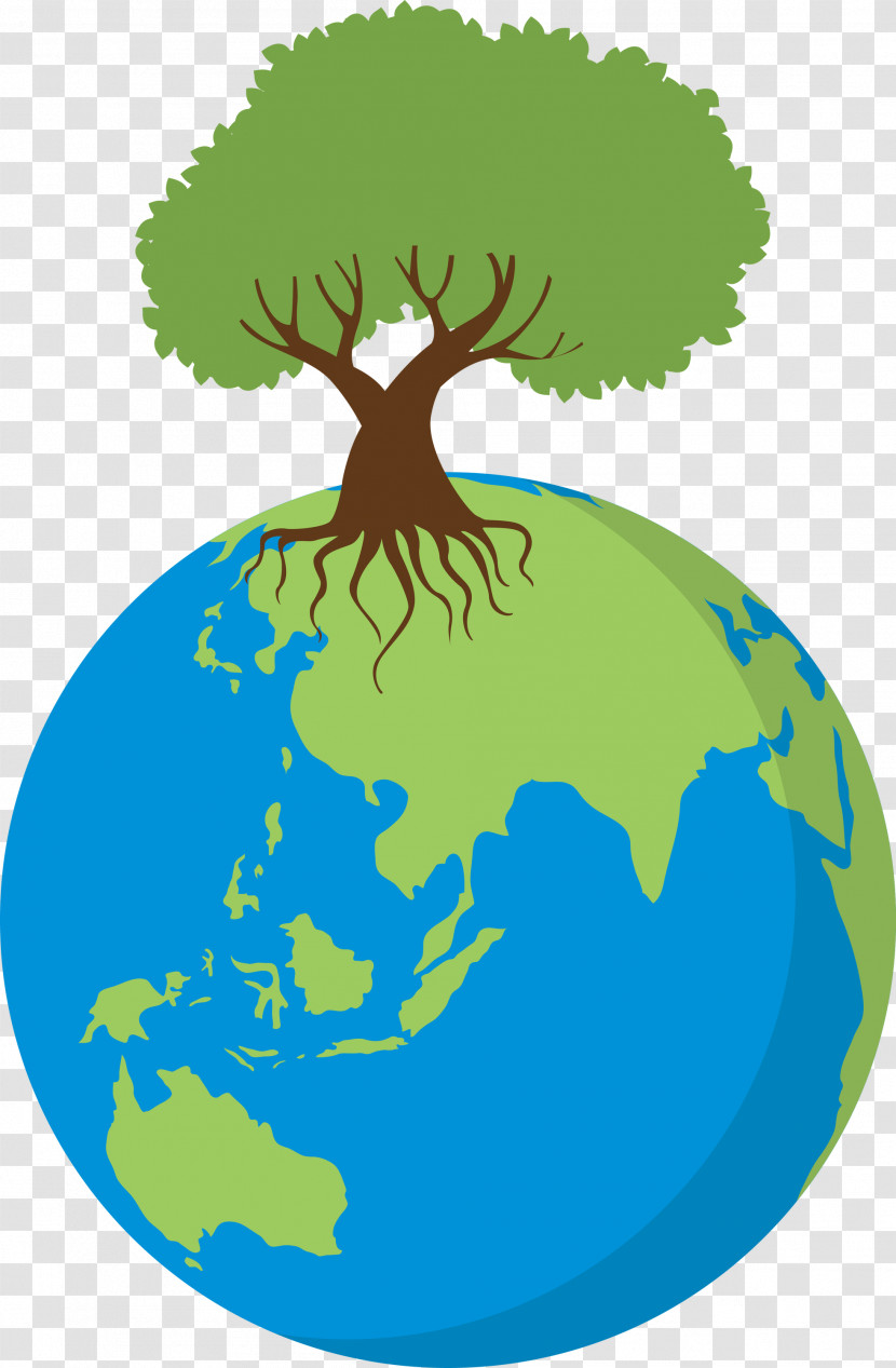 Earth Tree Go Green Transparent PNG