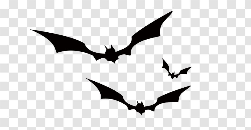 Bat Crows Black And White - Pattern Transparent PNG