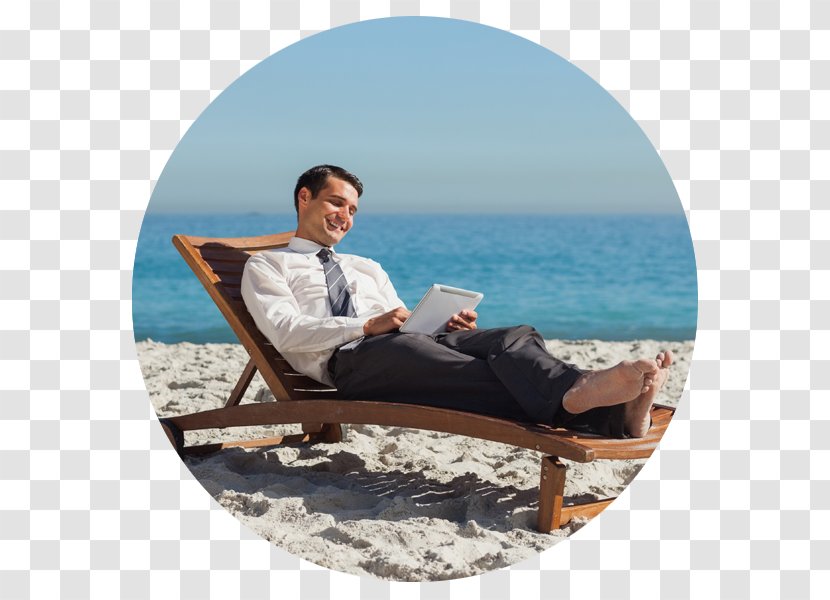 Deckchair Computer Stock Photography Chaise Longue - Businessperson - Chair Transparent PNG