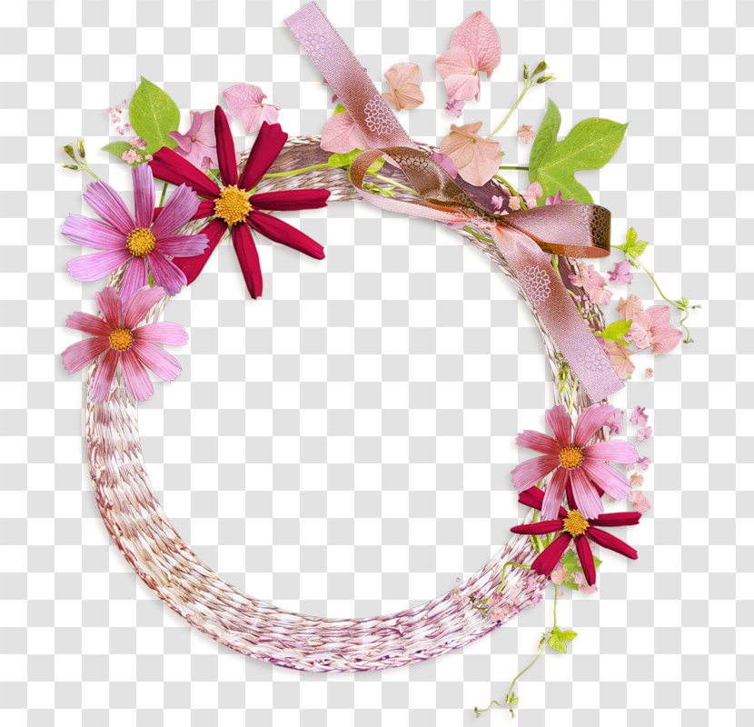 Flower Floral Design Wreath - 2016 - Round Frame Transparent PNG