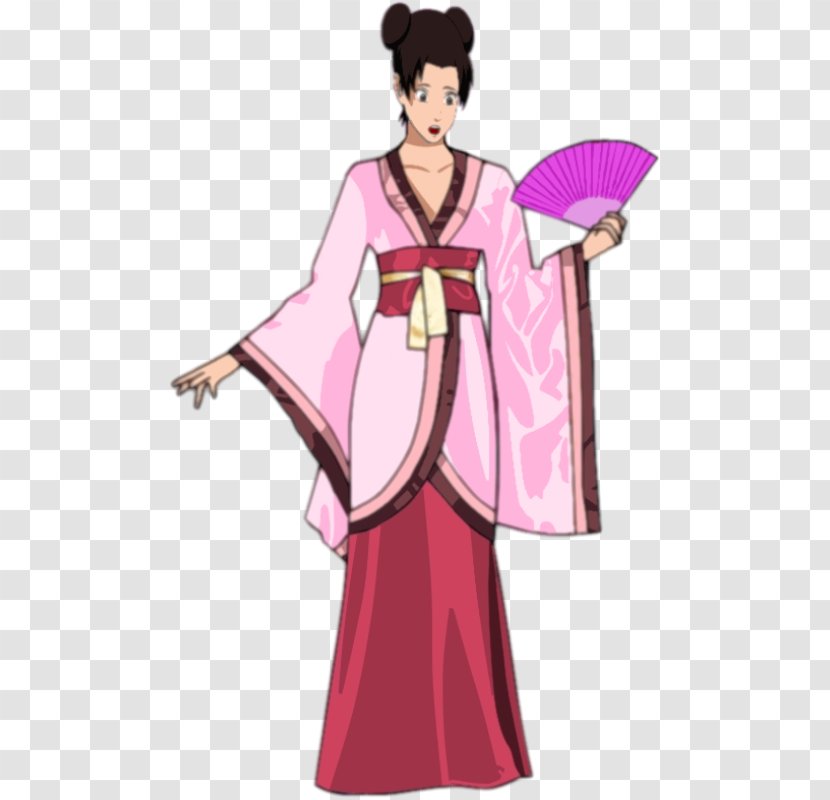Kimono Dress Clothing Costume Geisha - Watercolor Transparent PNG