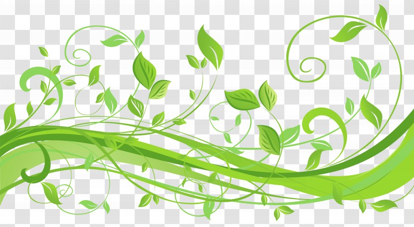 Clip Art - Spring - Decoration With Leaves Transparent Image Transparent PNG