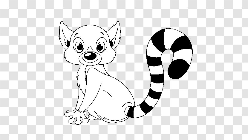 Ring-tailed Lemur Indri Coloring Book Primate - Red Ruffed - Child Transparent PNG
