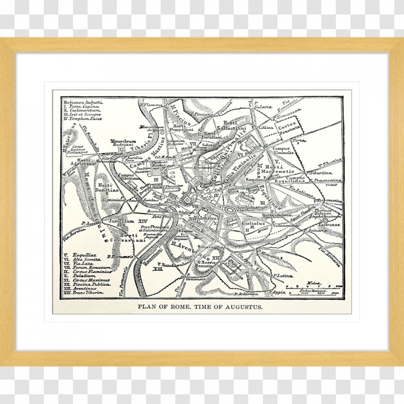 Ancient Rome City Map Cartography - Text Transparent PNG