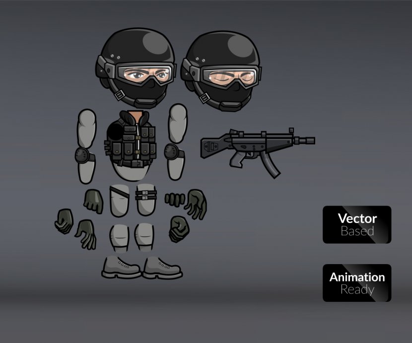 Sprite SWAT Game Concept Art Police - Frame - Swat Transparent PNG