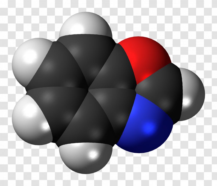 Space-filling Model Ball-and-stick Benzisoxazole Indazole Chemical Compound - Skeletal Formula - Heterocyclic Transparent PNG