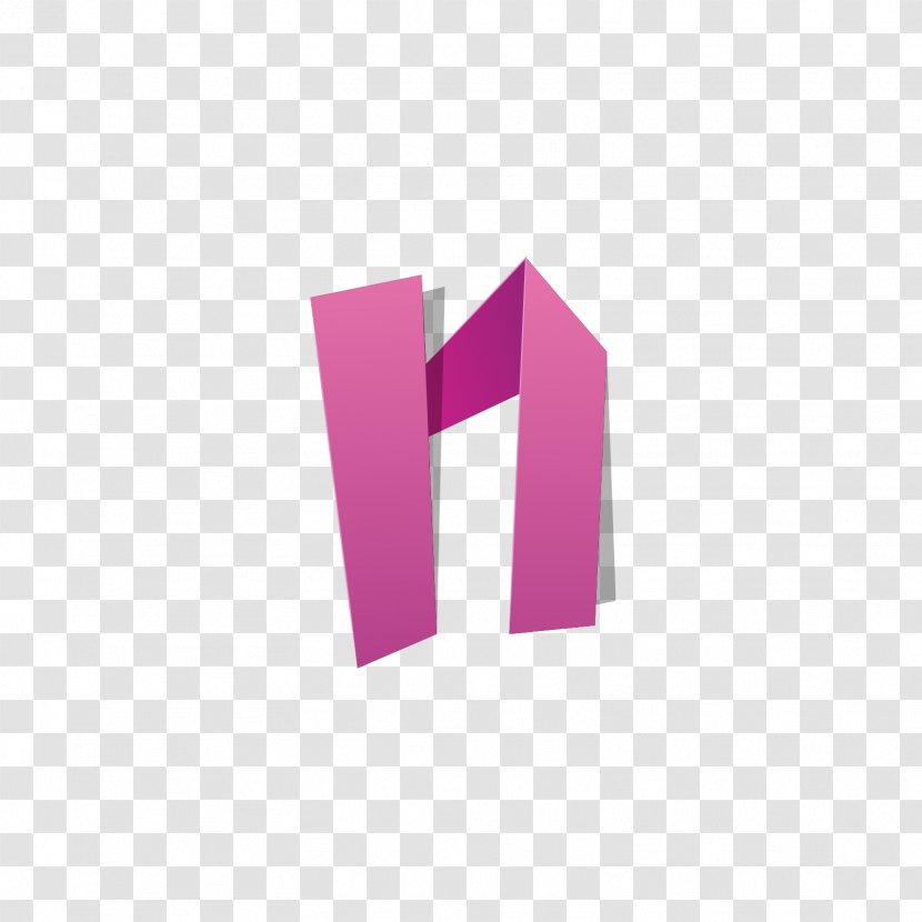 Letter N Logo - Red Origami Transparent PNG