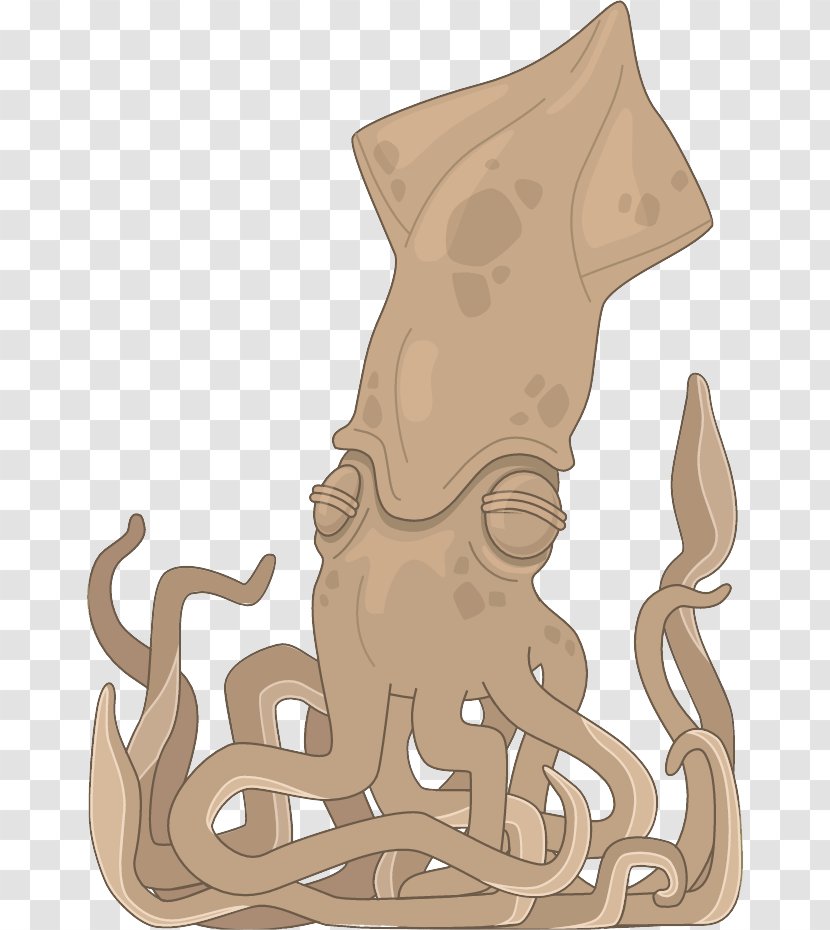 Octopus Cartoon - Decapodiformes Squid Transparent PNG