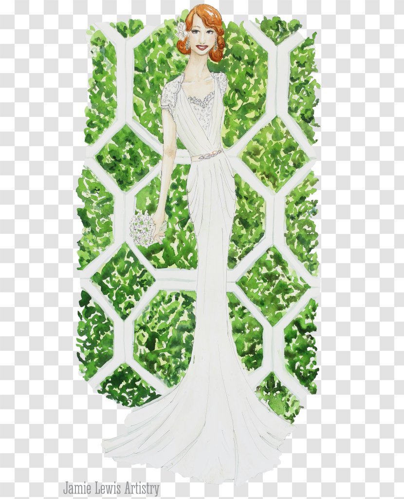 Wedding Dress Gown Bride - Flower - Watercolor Transparent PNG