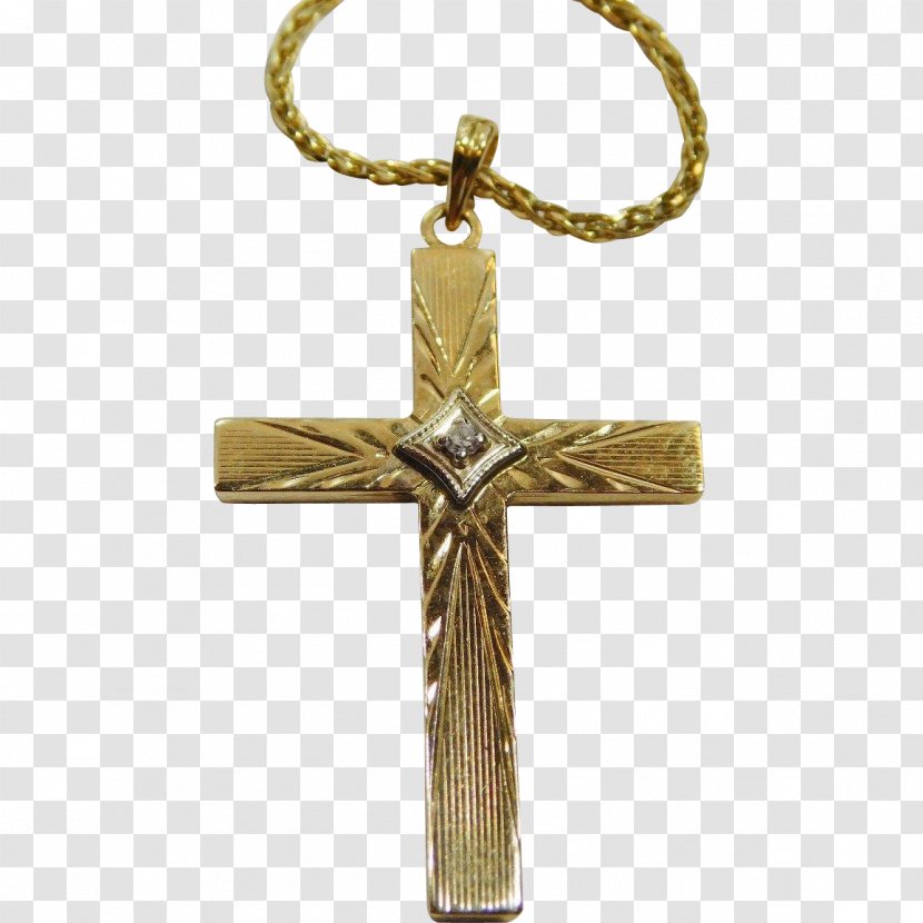 Jewellery Cross Crucifix Charms & Pendants Metal - Gold Transparent PNG