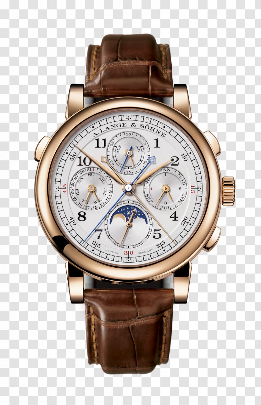 A. Lange & Söhne 1815 Double Chronograph Annual Calendar Watch - Flyback Transparent PNG
