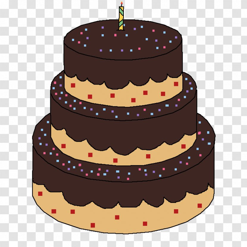 Birthday Cake Chocolate Decorating Buttercream - Brown Transparent PNG