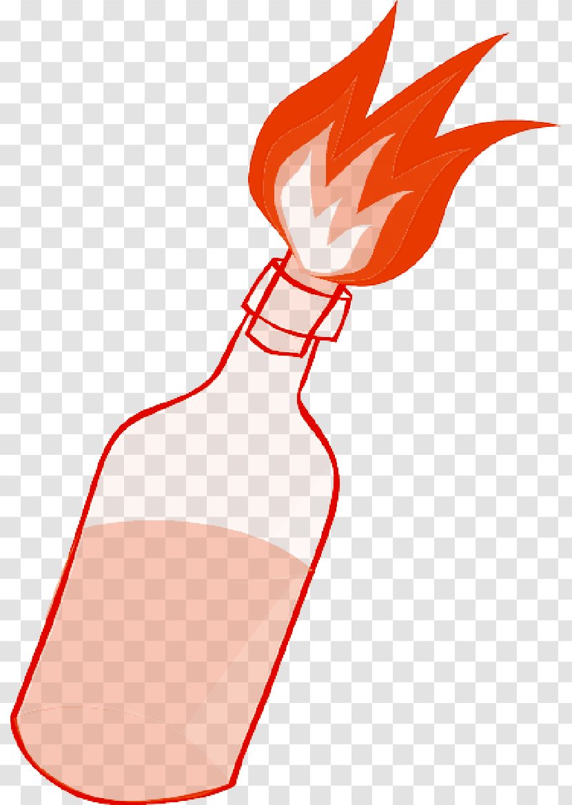 Clip Art Molotov Cocktail Vector Graphics - Orange Transparent PNG