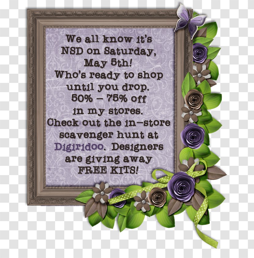 Flower Picture Frames Font - Flora Transparent PNG