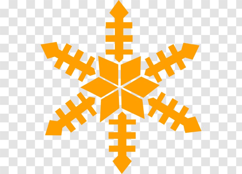 Snowflake Orange Clip Art - Symmetry - Cliparts Gold Transparent PNG