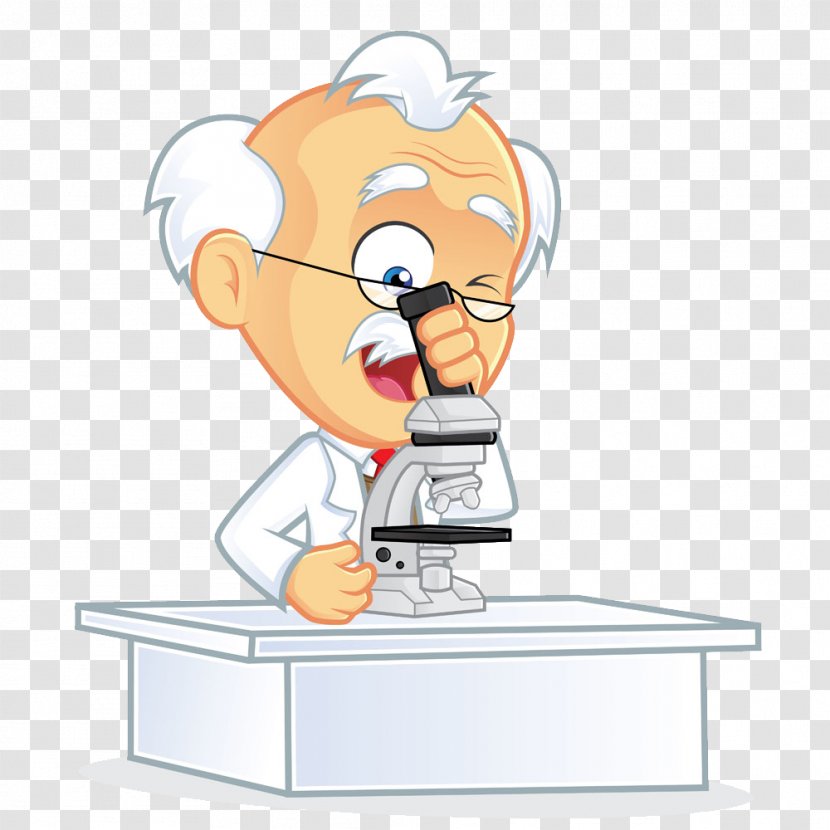 Microscope Cartoon Laboratory Clip Art - Watercolor - Microscopic Observation Of Doctors Transparent PNG