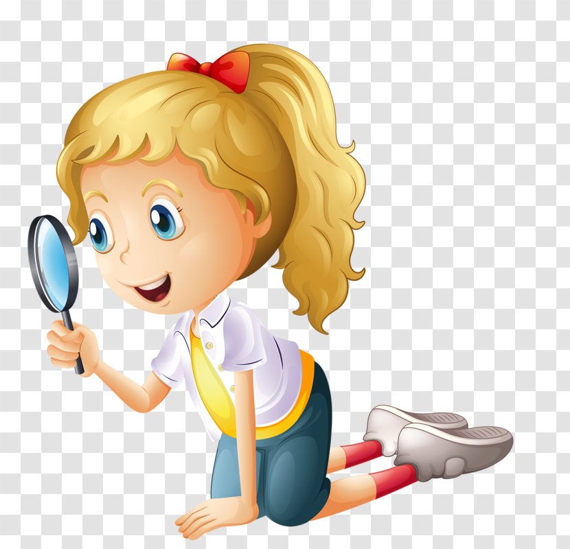 Stock Photography Magnifying Glass Clip Art - Silhouette - Take A To Observe Things Girls Transparent PNG