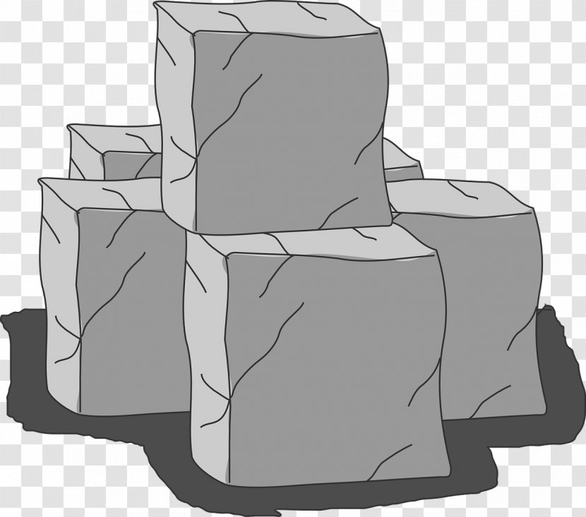 Rock Free Content Clip Art - Black And White - Gray Stone Transparent PNG