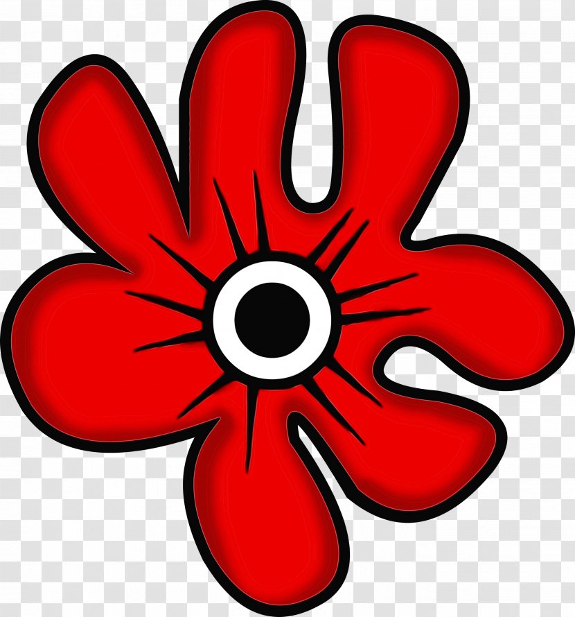 Red Clip Art Petal Symbol Plant - Flower Transparent PNG