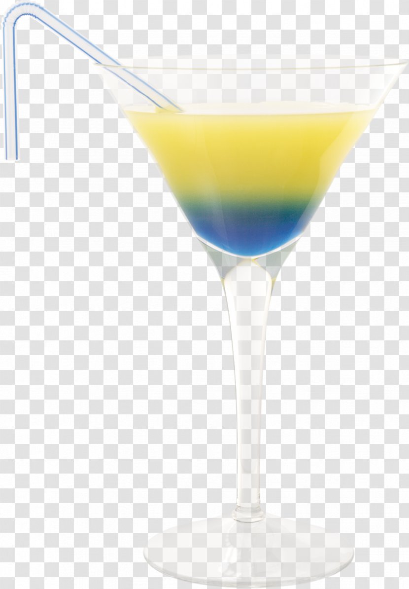Cocktail Garnish Martini Daiquiri Blue Hawaii - Glass - Yellow And Straw Material Free To Pull Transparent PNG