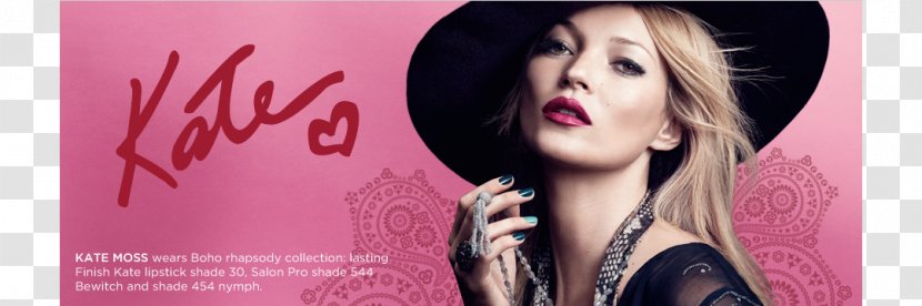 Kate Moss Fashion Rimmel Hair Coloring Lipstick - Cartoon - Log Transparent PNG