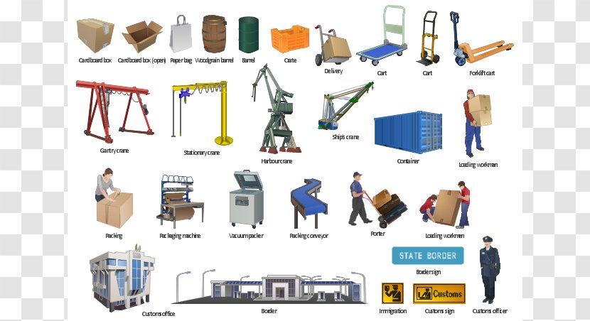 Manufacturing Factory Industry Clip Art - Free Content - Visio Cliparts Transparent PNG