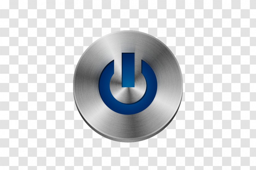 Kleaka Electric Metal Power Symbol Button - POWER Transparent PNG