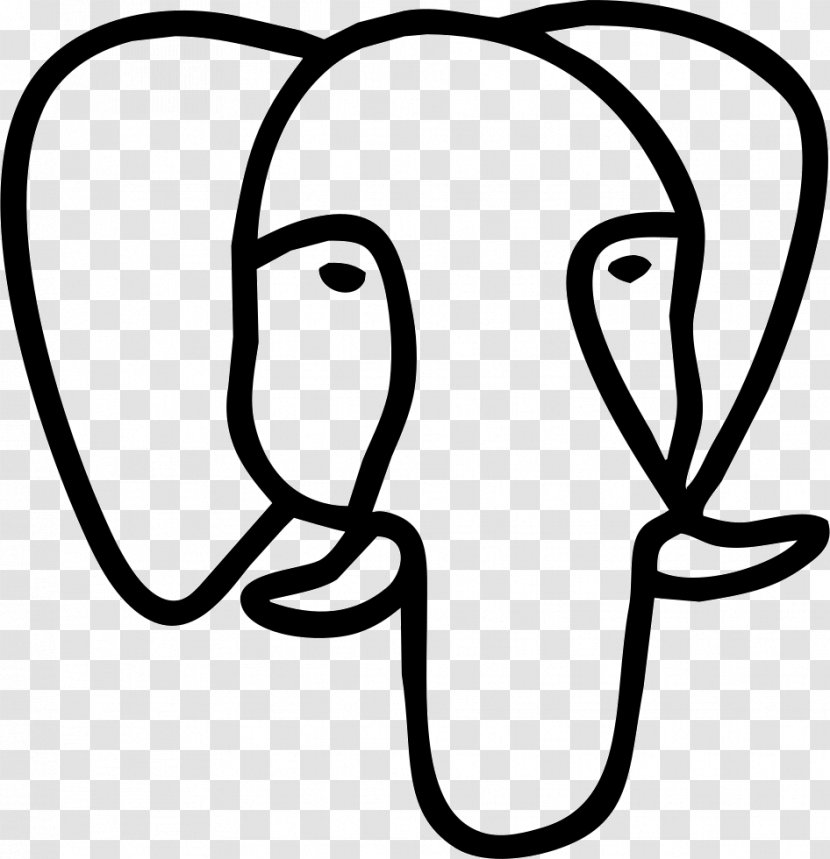 PostgreSQL Object-relational Database XTuple Ruby On Rails - Monochrome Transparent PNG