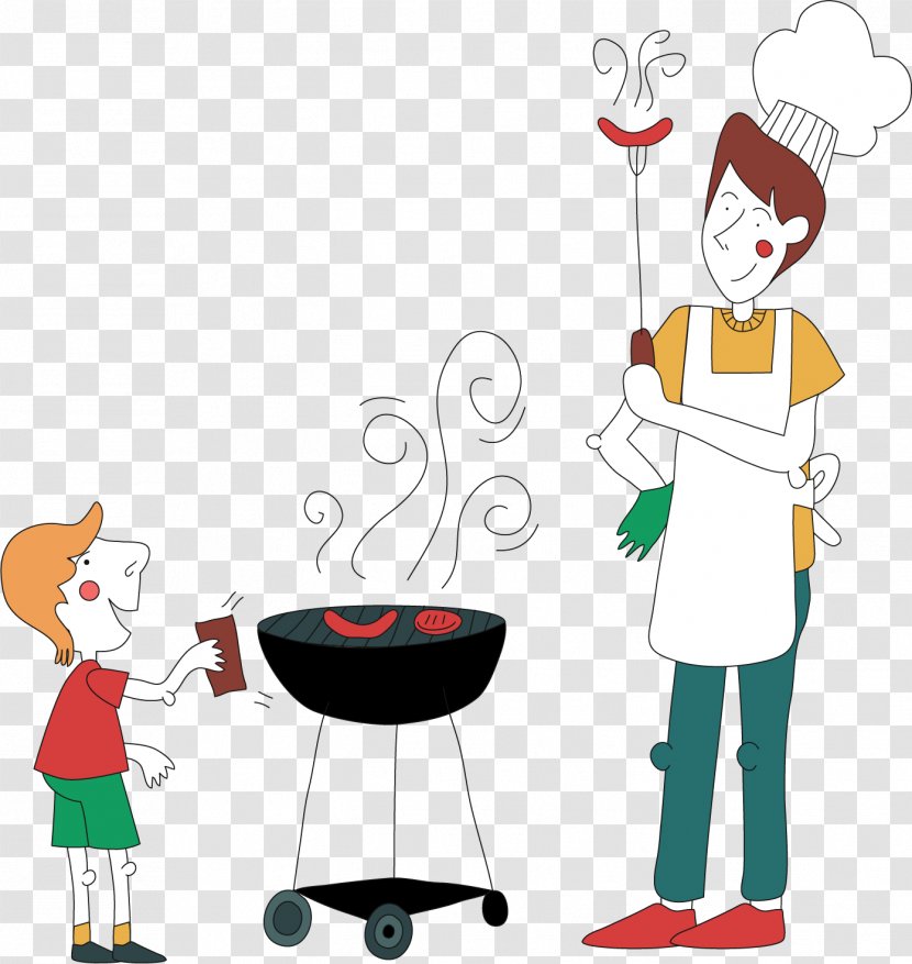 Barbecue Barbacoa Euclidean Vector Illustration - Cartoon - Painted Transparent PNG