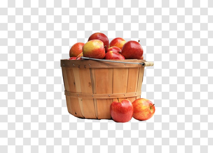 The Basket Of Apples Fuji - Fruit Transparent PNG