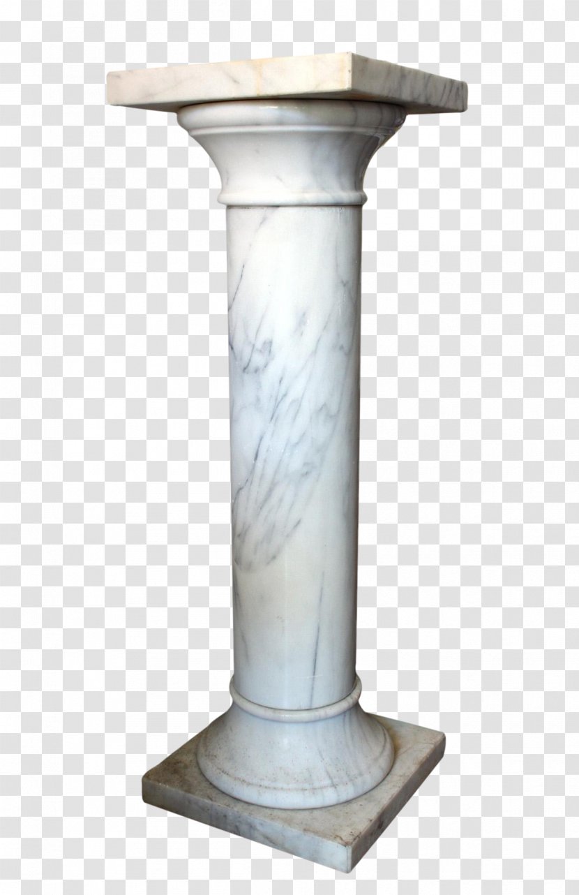 Column Marble Pedestal Vein Transparency And Translucency - Chairish Transparent PNG