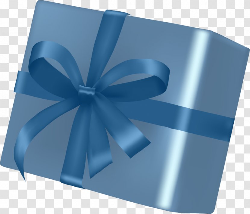 Gift Box Packaging And Labeling Ribbon - Simple Blue Transparent PNG