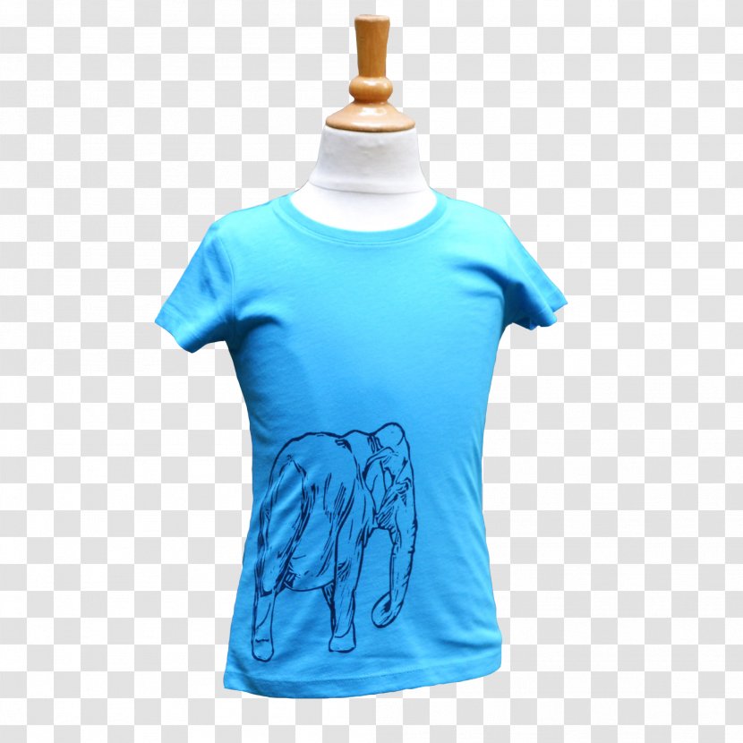 T-shirt Sleeve Neck Turquoise - Active Shirt Transparent PNG