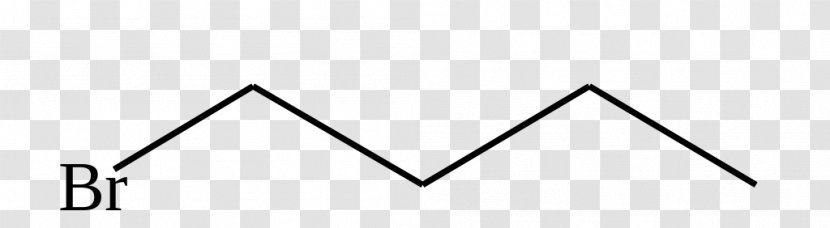 1-Bromobutane 2-Butene Skeletal Formula 1-Bromohexane - Black And White - Text Transparent PNG