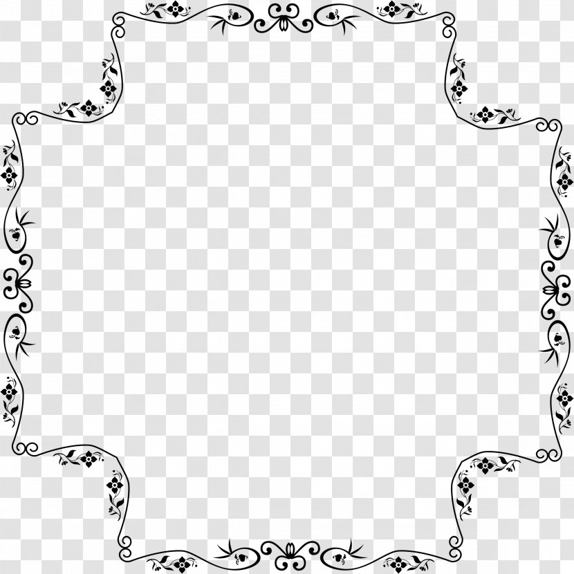 Borders And Frames Retro Style Clip Art - Body Jewelry - Abstract Border Transparent PNG