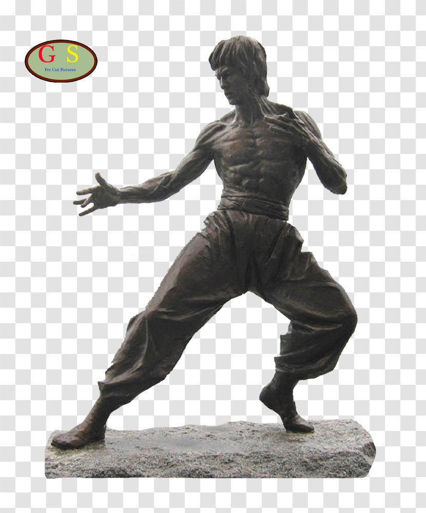 Statue Of Bruce Lee Bronze Sculpture Kung Fu Art - Martial Arts Transparent PNG