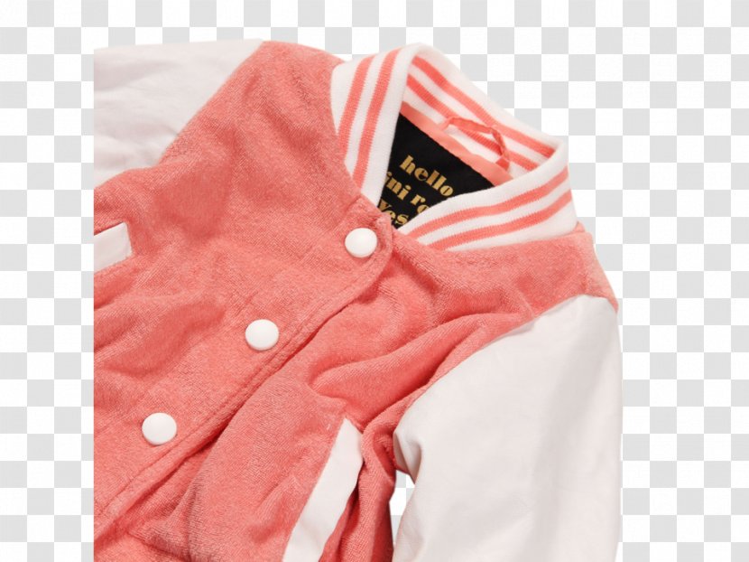 Sleeve Pink M Outerwear Collar Jacket - Button Transparent PNG