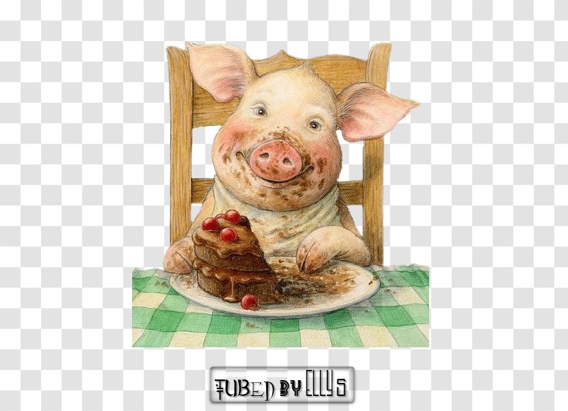 Pig Chocolate Cake Eating Buffet - Domestic Transparent PNG