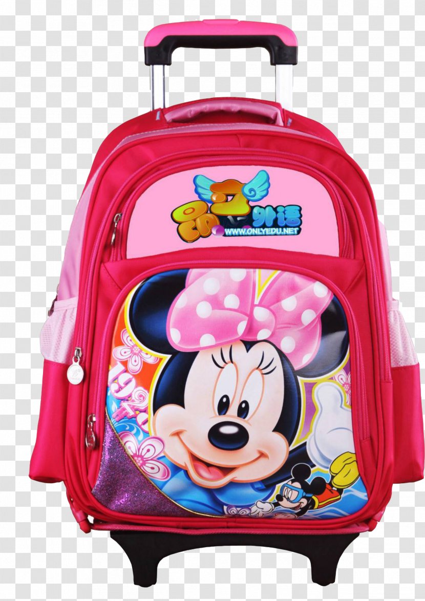 Bag Backpack Pink Satchel - Strap - Primary Schoolbag Transparent PNG