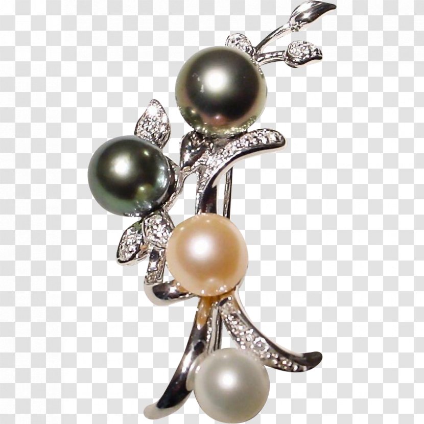 Tahitian Pearl Earring Brooch Jewellery - Necklace Transparent PNG