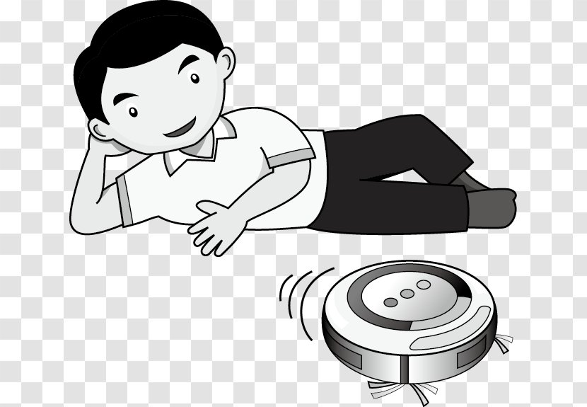 Clip Art Robotic Vacuum Cleaner Illustration - Silhouette - Robot Transparent PNG