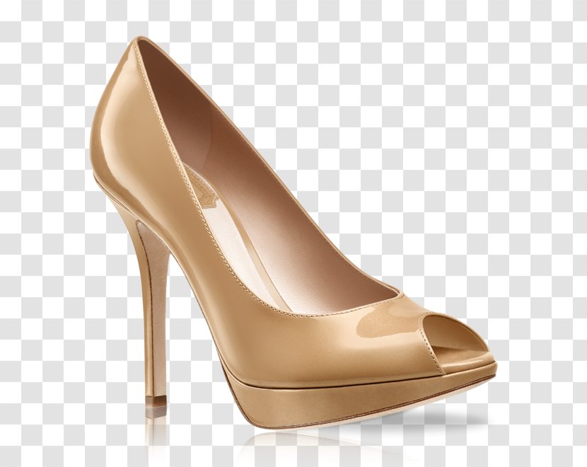 High-heeled Footwear Peep-toe Shoe Court Patent Leather - Platform - Beige Transparent PNG