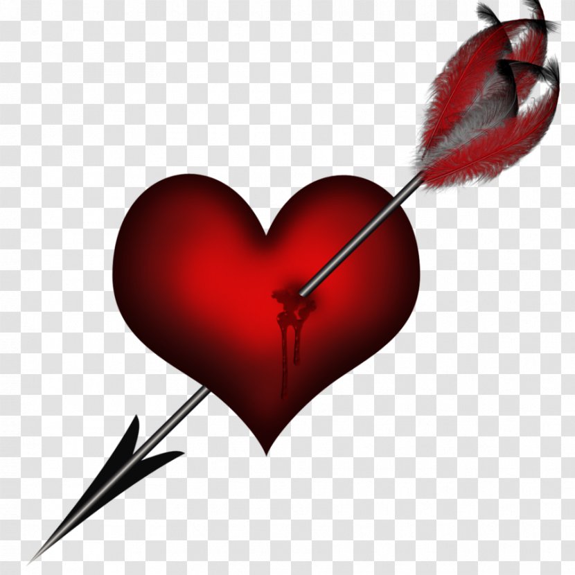Heart Arrow Clip Art - Watercolor - Amour Transparent PNG