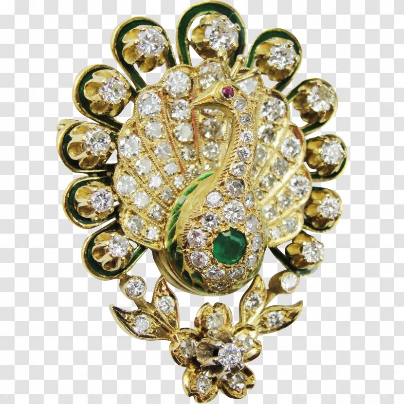 Jewellery Gemstone Brooch Bling-bling Clothing Accessories - Peacock Transparent PNG